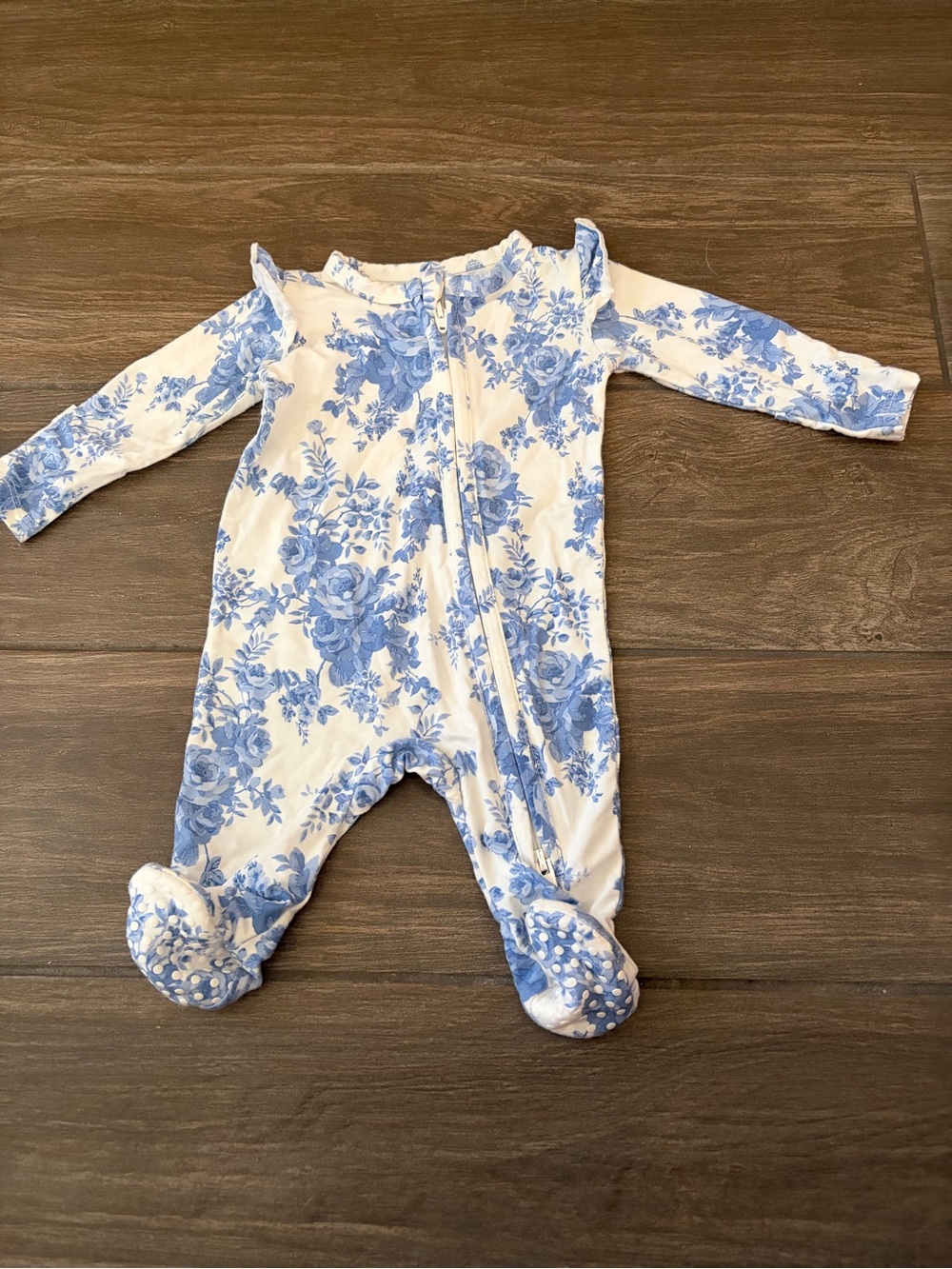 Angel Dear- Newborn Ruffle Shoulder Sleeper